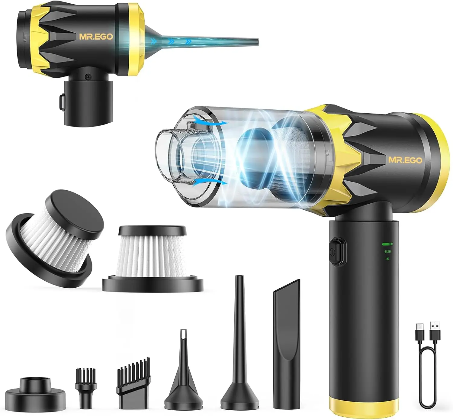 Portable Cordless Handheld Vacuum Cleaner, 18500Pa Suction, 4-in-1 Multi-Function for Car Home Desk Cleaning