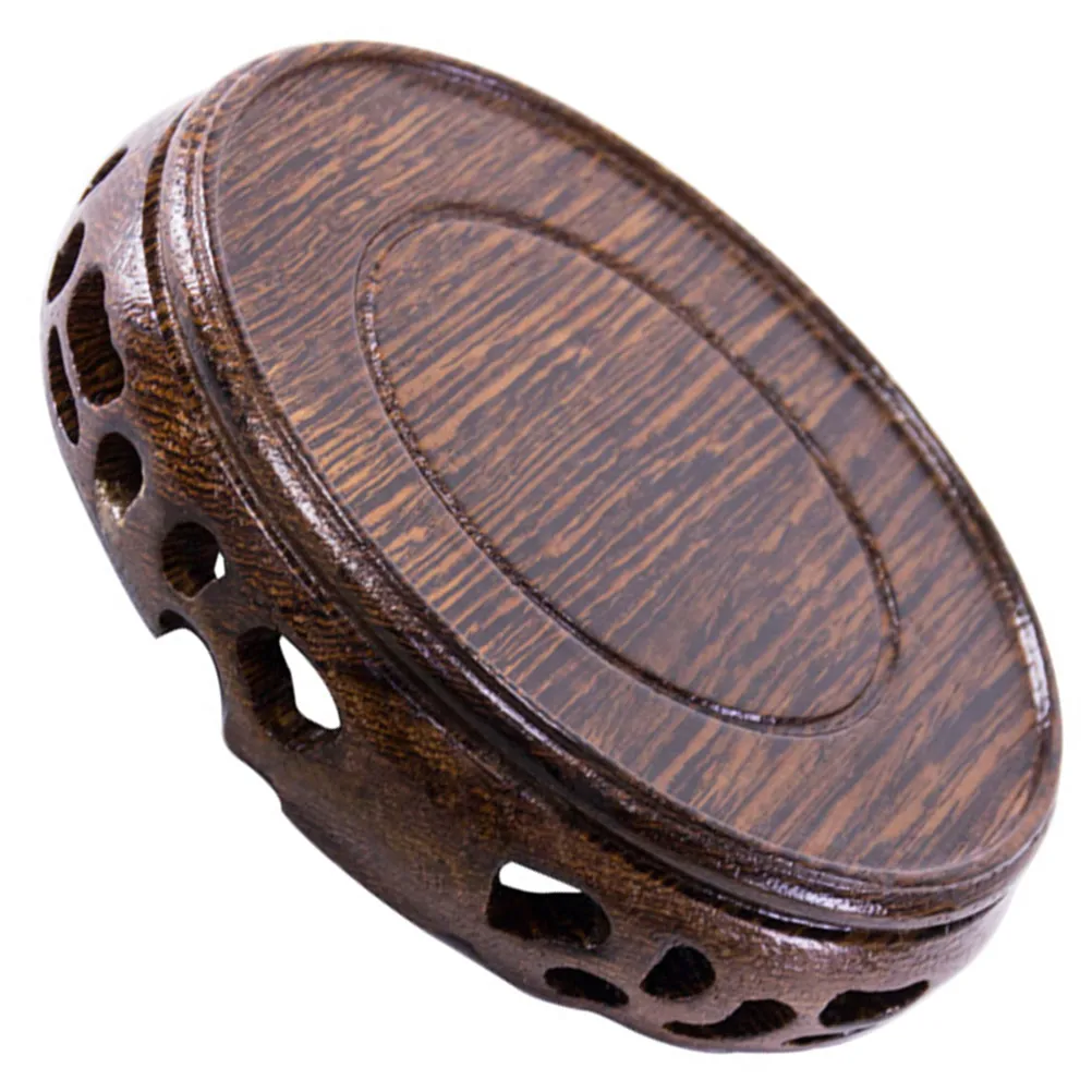 

Solid Wood Base 10CM Diameter 25CM Height for Flower Pot Vase Stand Plant Riser Mini Wood Pedestal Home Office Decor Wooden