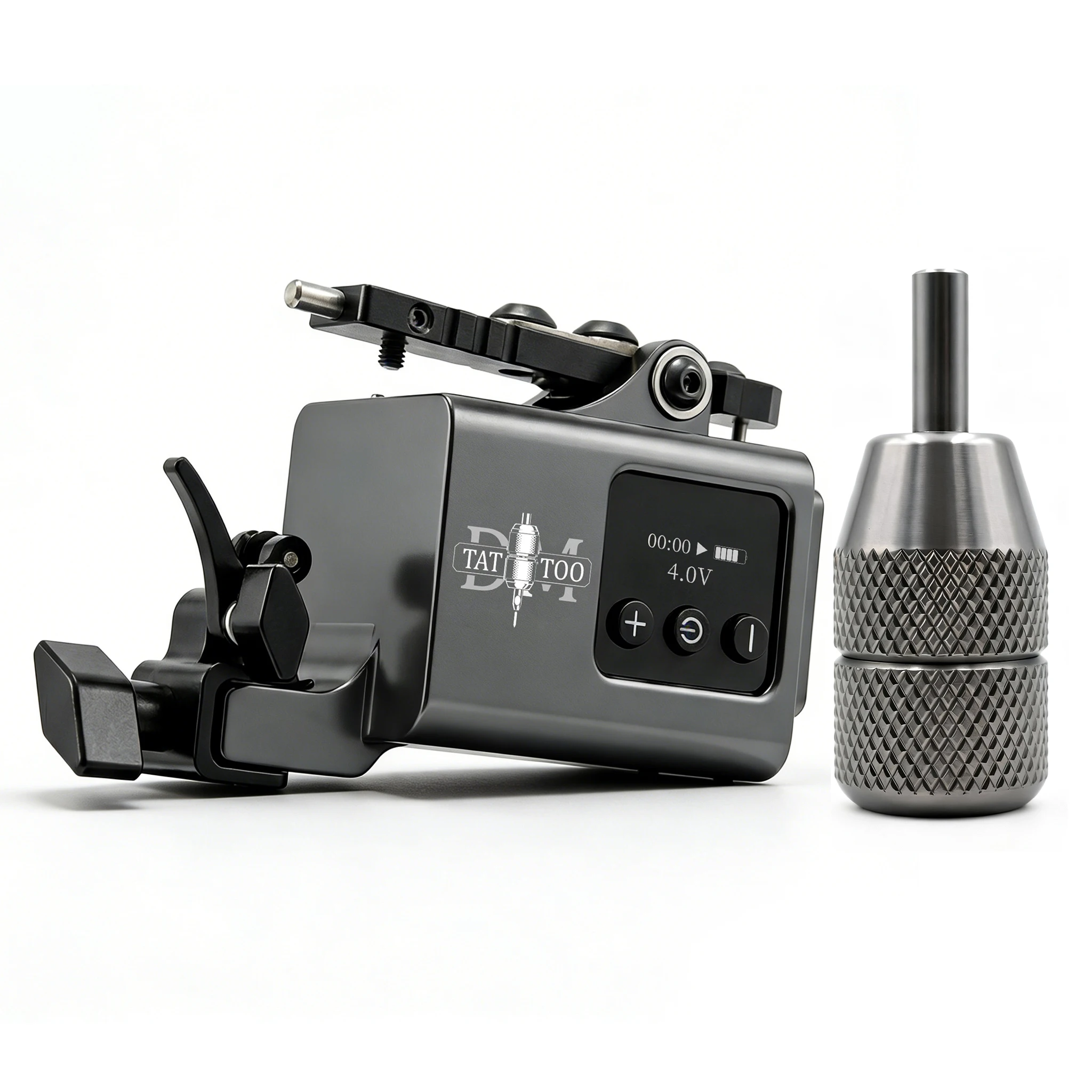 

Wireless Rotary Tattoo Machine with Display Screen Coreless Motor Tattoo Gun Kit With 30MM Self-locking Stainless Steel Grip