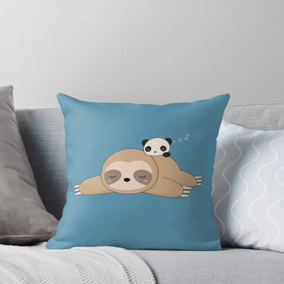 

Cute Kawaii Lazy Panda and Sloth Throw Pillow Christmas Cushion For Home Christmas Covers pillow
