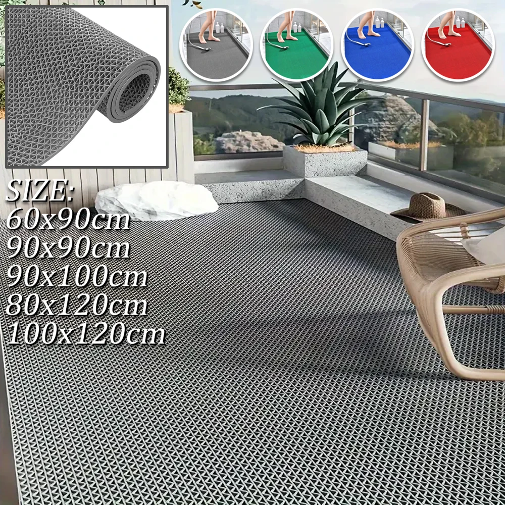 

1PC Pvc Non-slip Floor Mats Waterproof Dirt-resistant Foot Mats for Kitchen Bathroom Bathroom Outdoor Pool Carpet Non-slip Mats