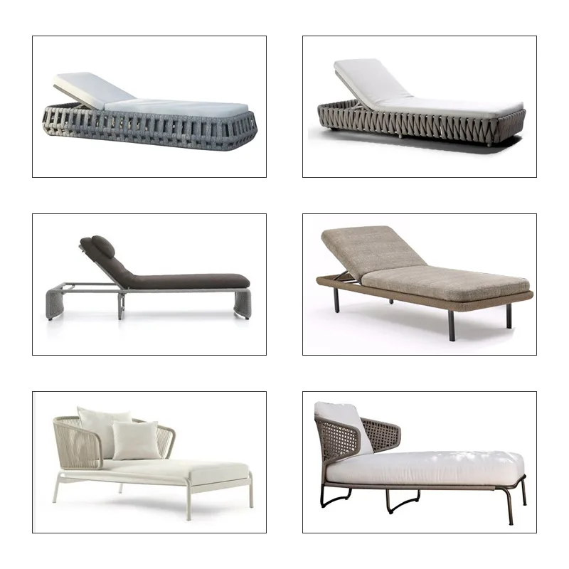 

Outdoor bed patio balcony garden beach swimming pool outdoor open-air rattan lounger waterproof sunscreen rattan furniture