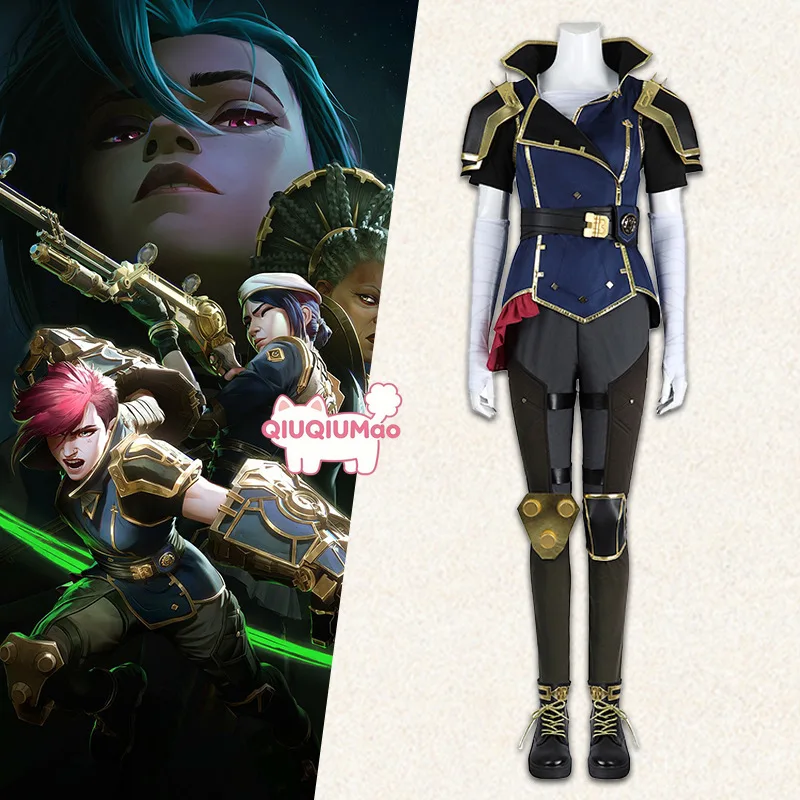 

Game League of Legends Arcane Cosplay Costume Anime Vi High Quality Role Playing Clothes Uniform for Women Adult Comic Con Party