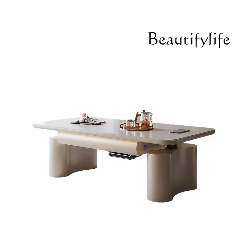 

Lifting Coffee Table Dual-Purpose Stone Plate Multi-Function Electric Intelligent Automatic Tea Table