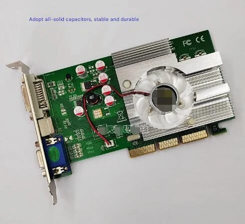 FX5500 AGP Graphic card DDR 256M 8X Compatible 4X 8X  AGP Graphics card New AGP Video Card with CRT DVI S-Video