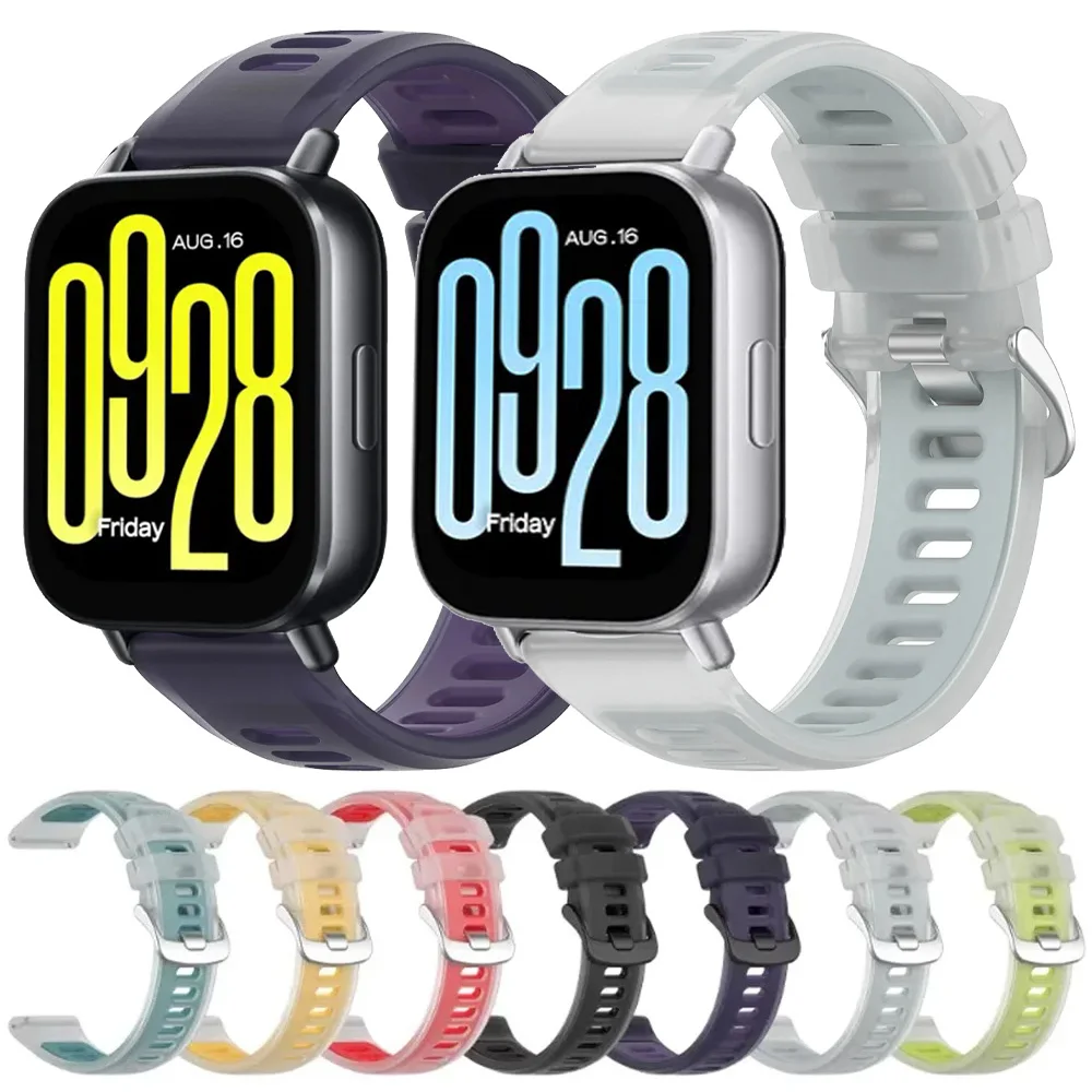 20mm 22mm Jelly Color Sports Silicone Strap For Redmi Watch 5 Active/Lite Two-Tone Wristband For Huawei GT Runner 2 Ultimate 2