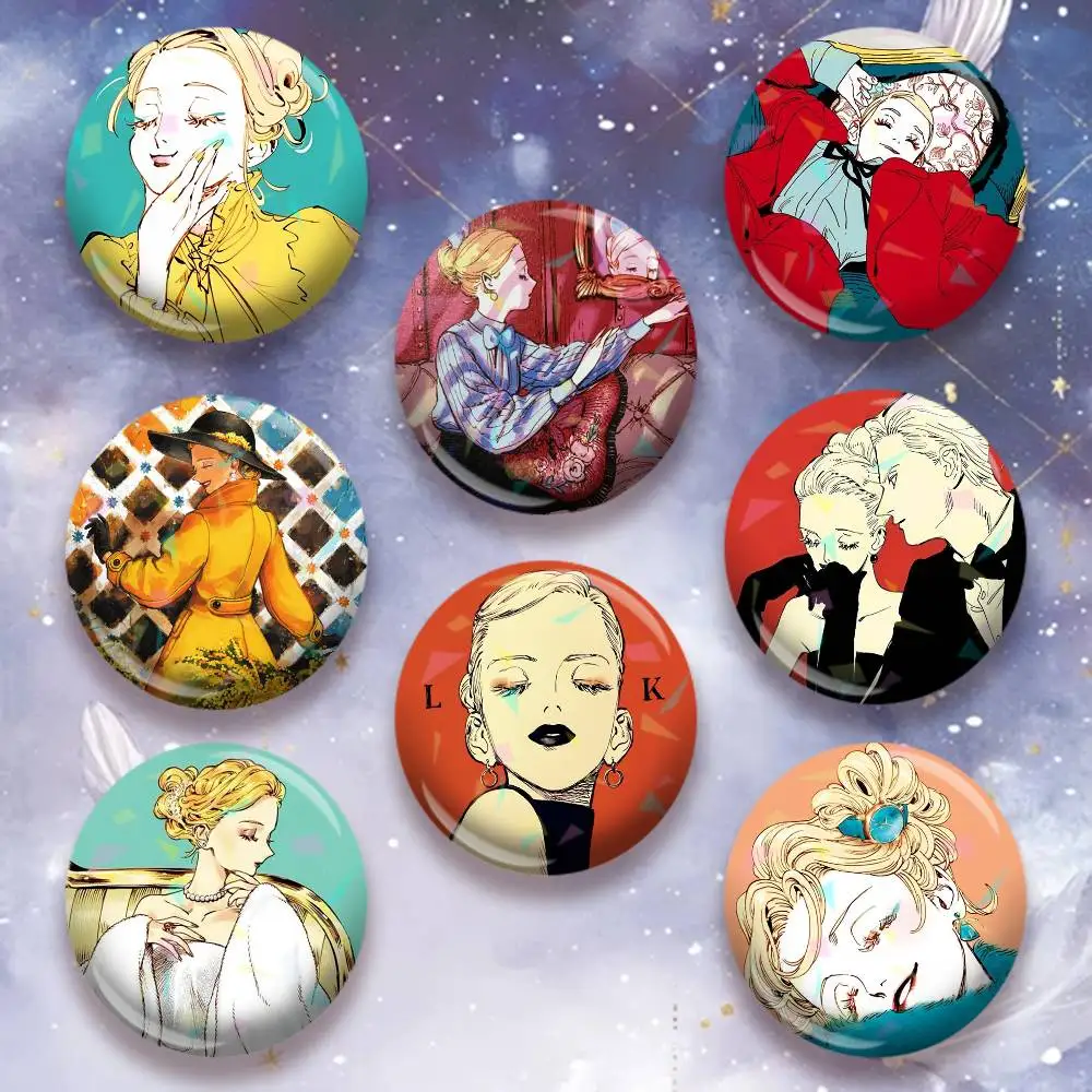 V-Veil Emma Anime  Icon Badge Handmade Tinplate Brooch for Chest Ornament Gifts Easter decorations
