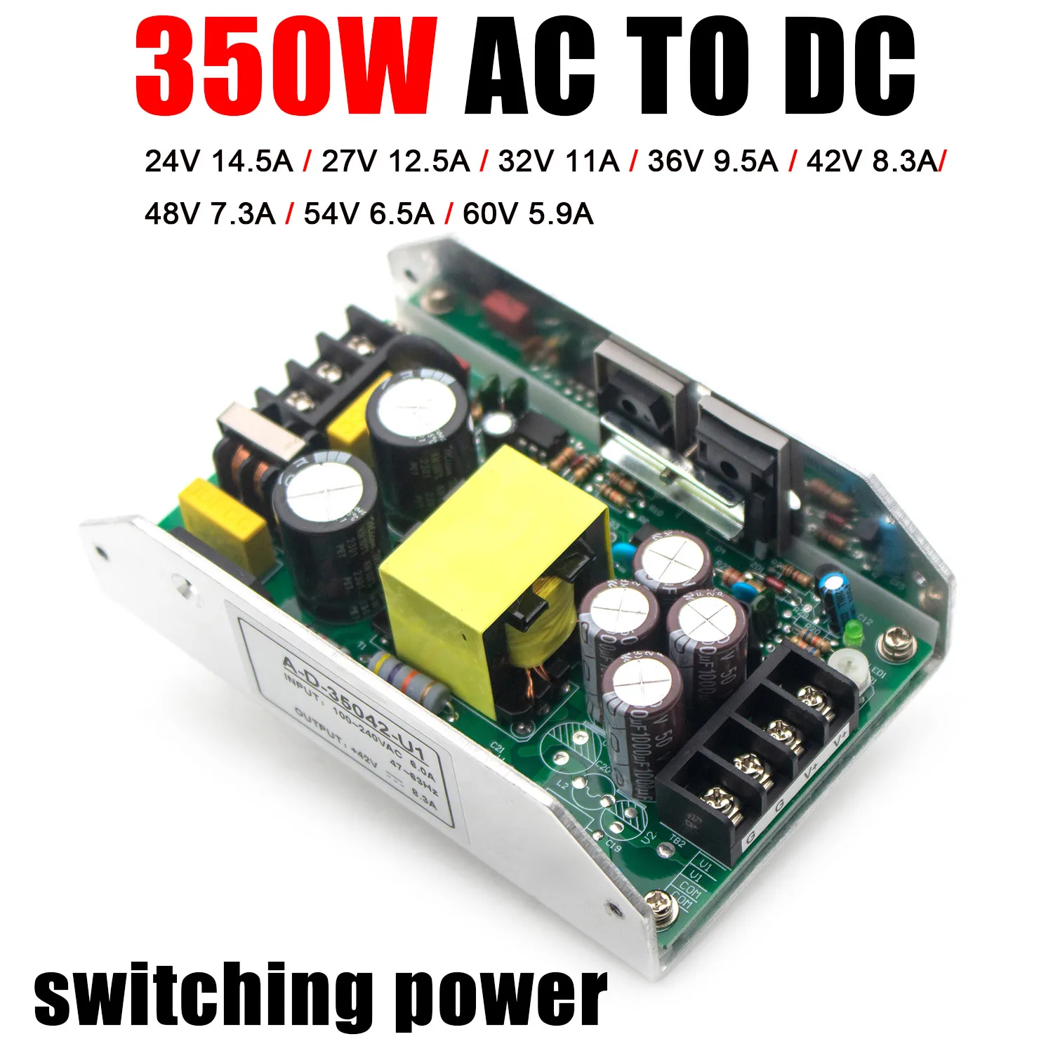 

350W AC TO DC Digital Amplifier Switching Power Supply 110V 220V TO 24V 27V 32V 36V 42V 48V 54V 60V Audio Switch Power Subwoofer