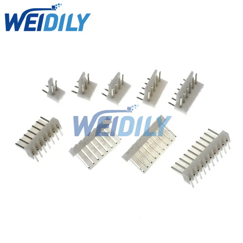 20 Sets KF2510 Connector Kits 2.54mm Pitch 2/3/4/5/6/7/8/9/10 Pin Right Angle Header+Housing+Crimp