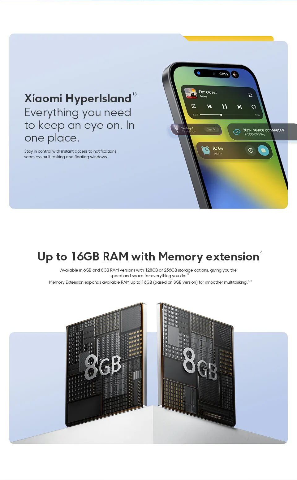 POCO C95 Pro Smartphone Global Version 7500mAh Battery 45W Charging 6.9" 120Hz display Helio G91-Ultra 50MP Camera NFC