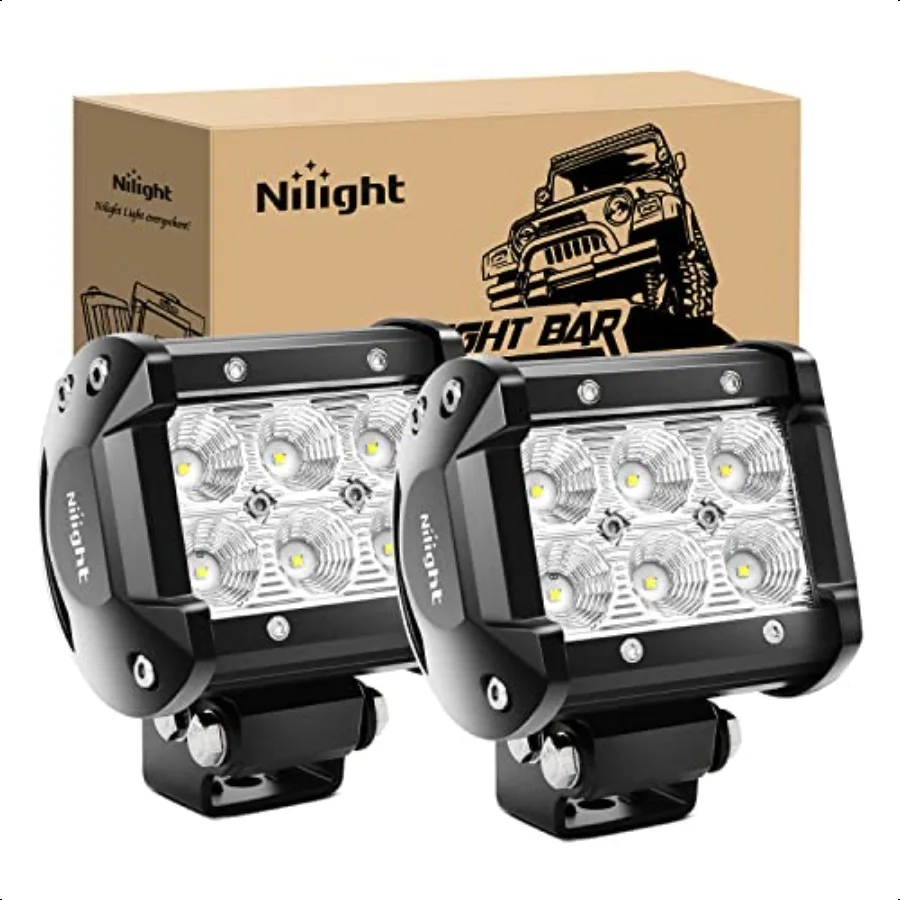 

Led Pods 2Pcs 18W 1260LM Flood Led Off Road Lights er Bright Driving Fog Boat Lights Led Work Light Bar for Trucks Pickup Golf
