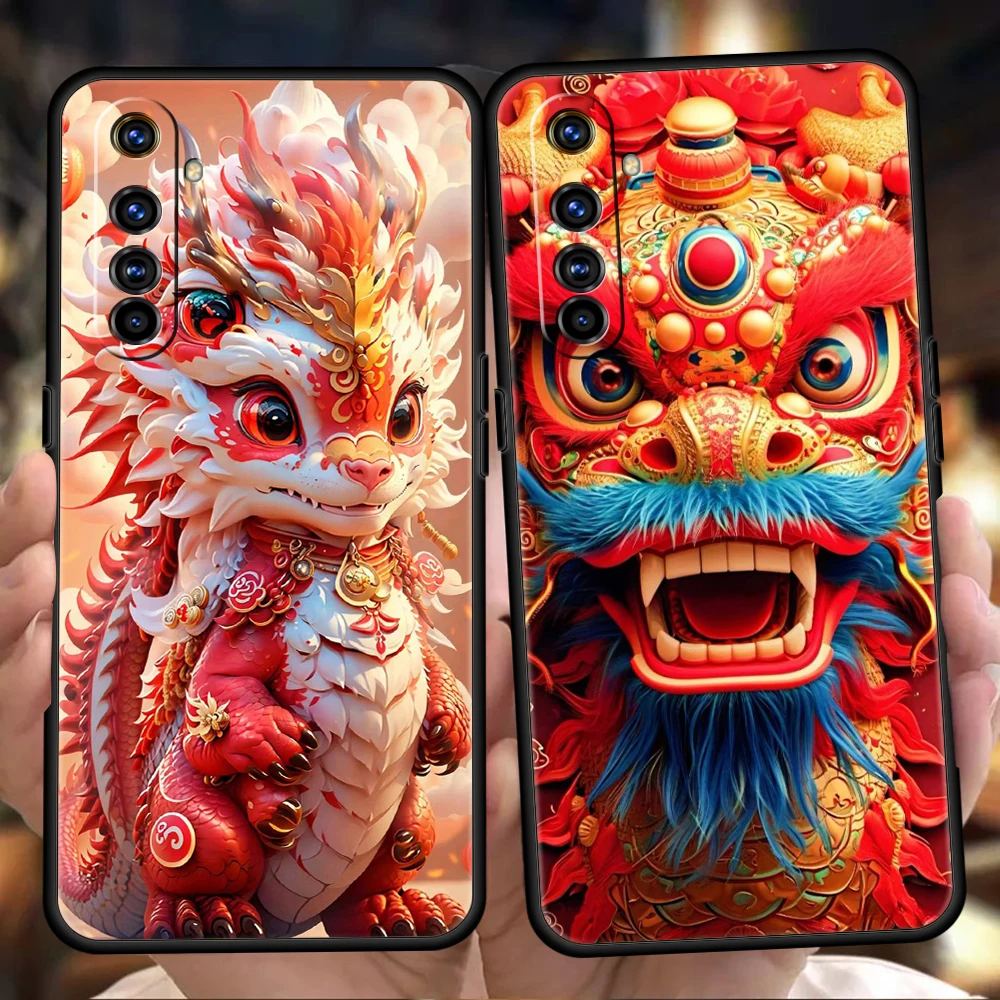 Cartoon Dragon Phone Case for Oppo A17 A12 A57 A74 A16 Find X5 X6 A52 A53 A54 A15 Reno 6 Z 7 Pro A9 2020 5G Silicone Shell Capas