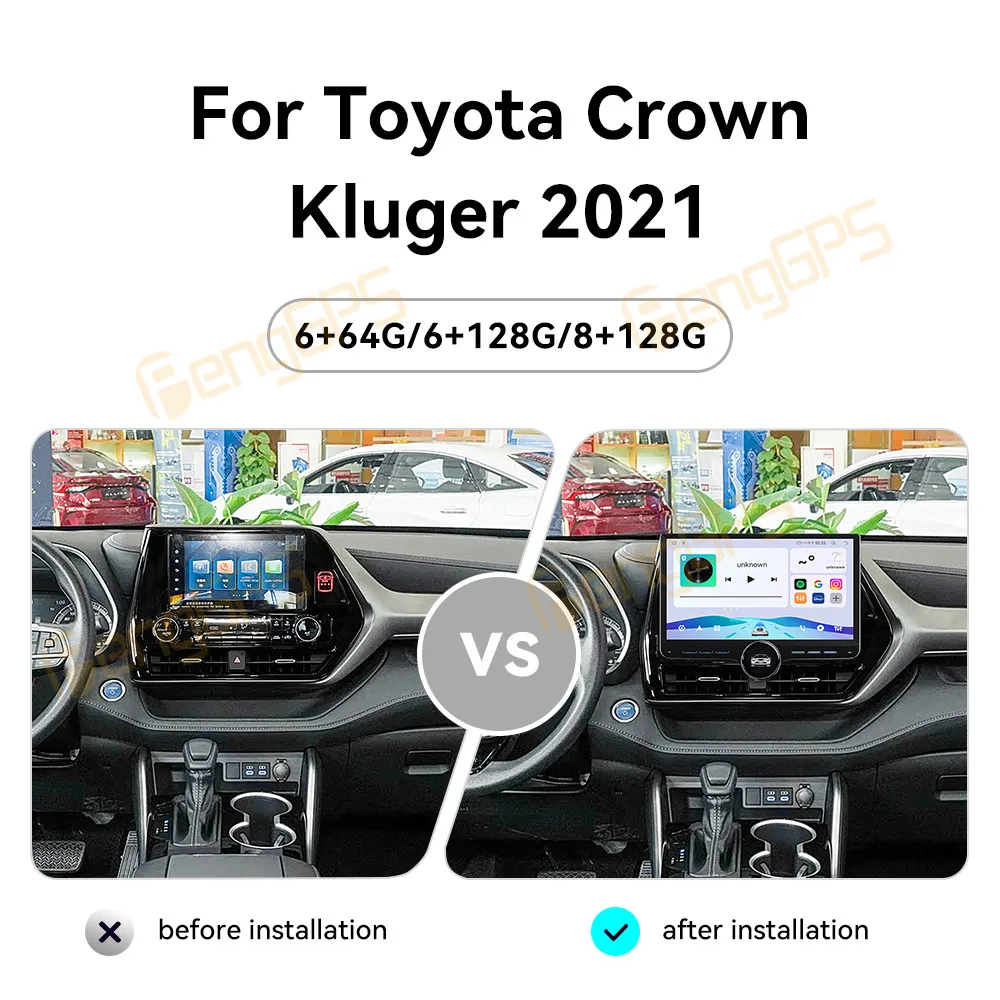 Touch Screen Car Radio For Toyota Crown Kluger 2021 Android GPS Automotive Multimedia Auto Radio Stereo Receiver Head Unit