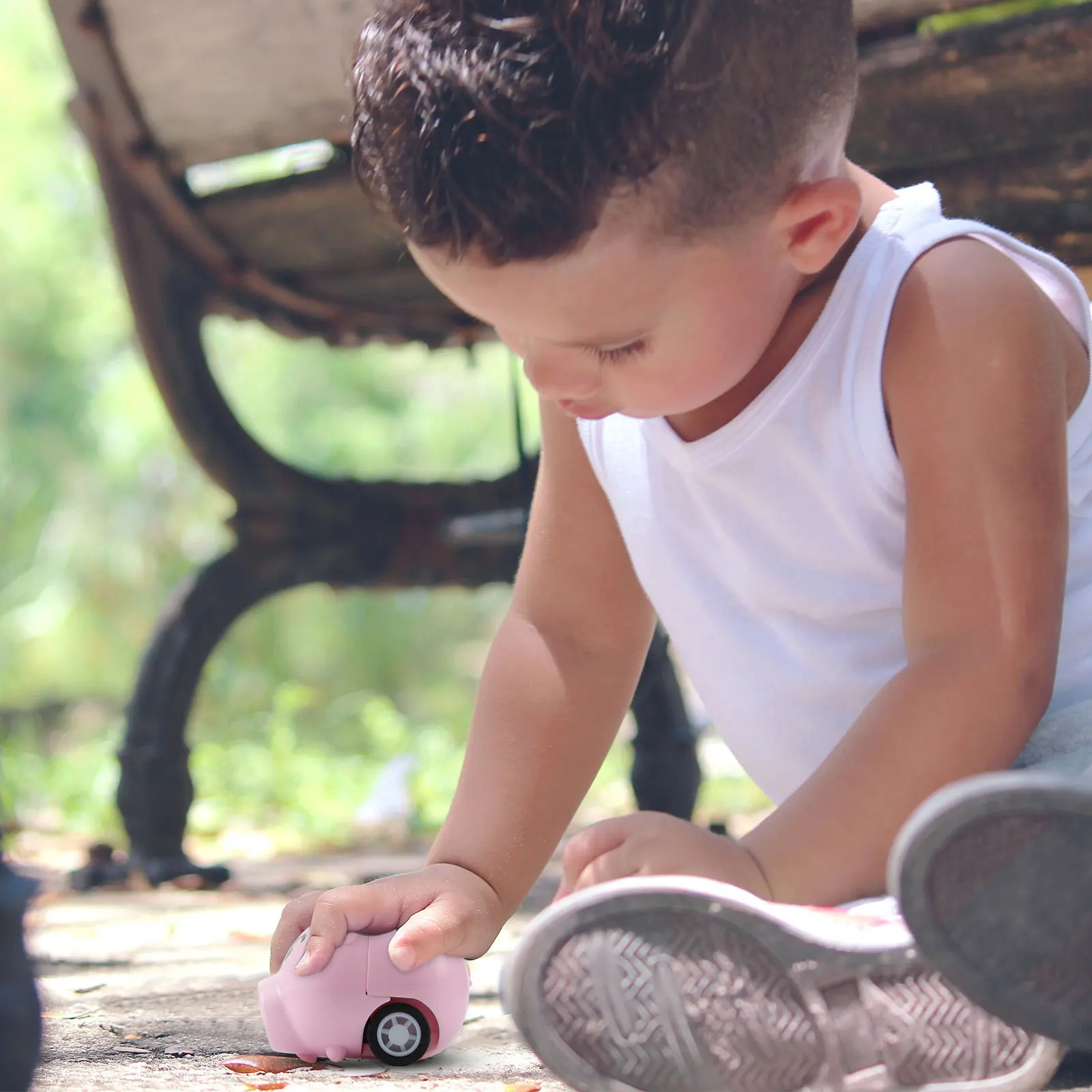 12-teiliges Mini-Tier-Rückziehauto, Autos, Spielzeug, Rennspielzeug für Kinder, Puzzle, Kunststoffmodell, Vorschule