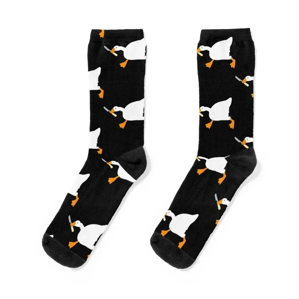 

Duck with a knife Socks Toe sports Men's christmas gift Designer Man Socks Women's