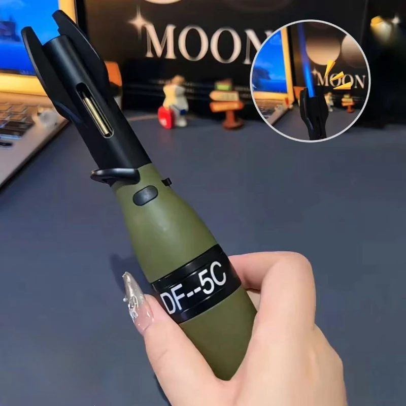 

NEW Gas Lighter BBQ Barbecue Powerful Metal Windproof Turbo Jet Blue Flame Kitchen Torch Cigar Smoking Accessories Bowling Shape