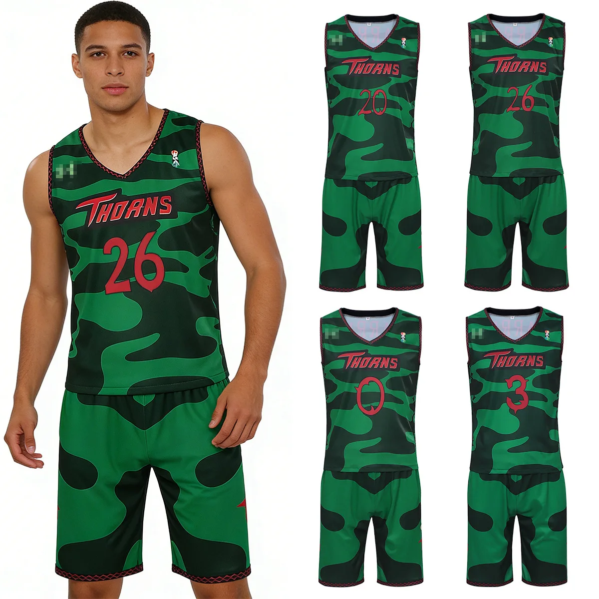 Anime-Kostüm Dream Team Cosplay-Anzug Goat Will Vine City Thorn Team Ball Anzug Cosplay Karneval Halloween Anime Cosplay-Set
