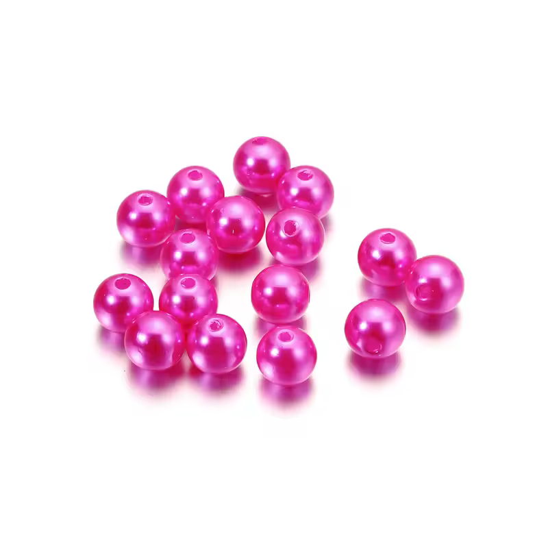 10-1000pcs/lot 3-20mm Straight Holes Acrylic Imitation Pearl Beige Bracelet Round Beads For DIY Craft Jewelry Making Supplies - Image 20