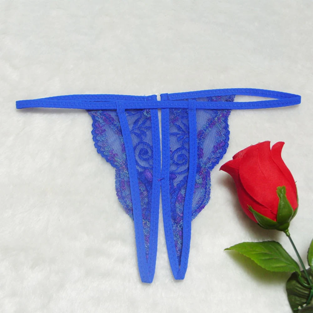 Sexy Lace V-String Crotchles Calcinhas para Mulheres, G-string Lingerie, Thongs, Roupa Interior