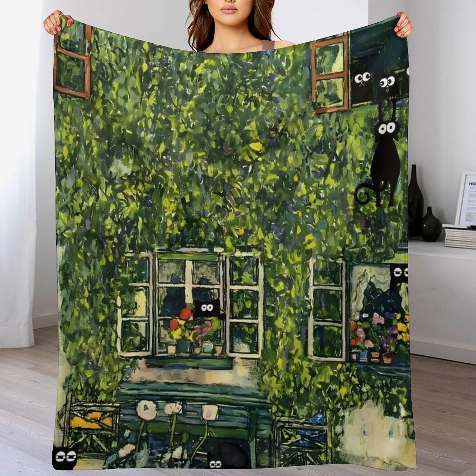 

Gustav Klimt- House of Guardaboschi 1912 Throw Blanket Flannel Fabric blankets ands Comforter cosplay anime Blankets