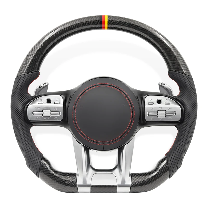 For Mercedes-Benz AMG A-Class B-Class C-Class E-Class S-Class CLA GLC GLB GLS GLE W205 W212 Carbon Fiber Steering Wheel Assembly