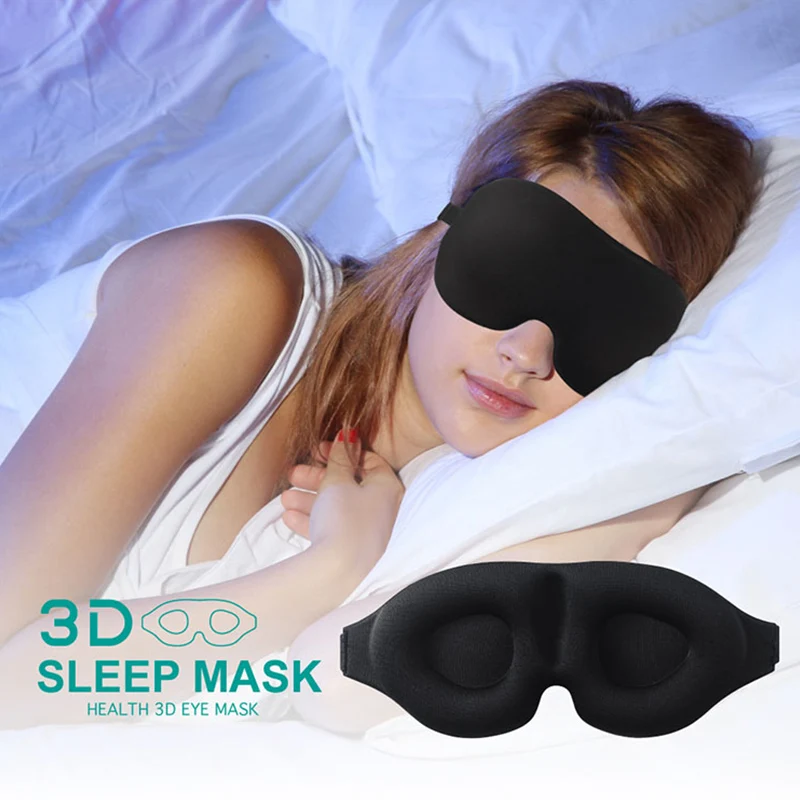 Eye Mask for Sleeping Cover 3D Contoured Cup Blindfold Concave Molded Night Sleep Shade Block Out Light For Women Men Eyepatch