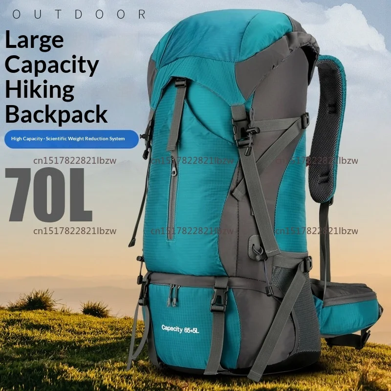 70L Hiking Backpack Camping Climbing Rucksack Travel Trekking Rucksack Mountaineering Bag Outdoor Sports Backpack Waterproof