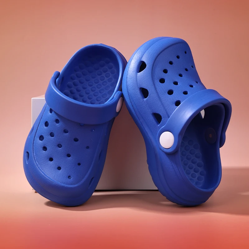أحذية أطفال، ملابس خارجية صيفية للأولاد، منزلية، مضادة للانزلاق، شباشب للشاطئ بنعل سميك من مادة إي في إيه
