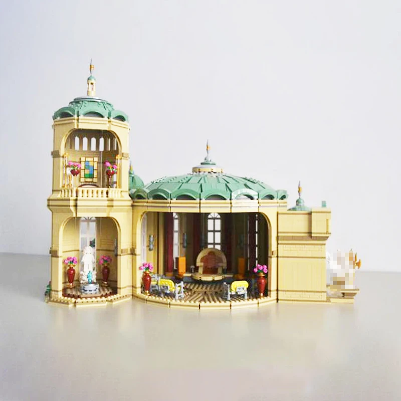 ภาพยนตร์ที่มีชื่อเสียงฉากชุดสถาปัตยกรรม Theed Royal Palace MOC Building Block เทคโนโลยีประกอบของเล่นเด็กยอดนิยมชุดอิฐ