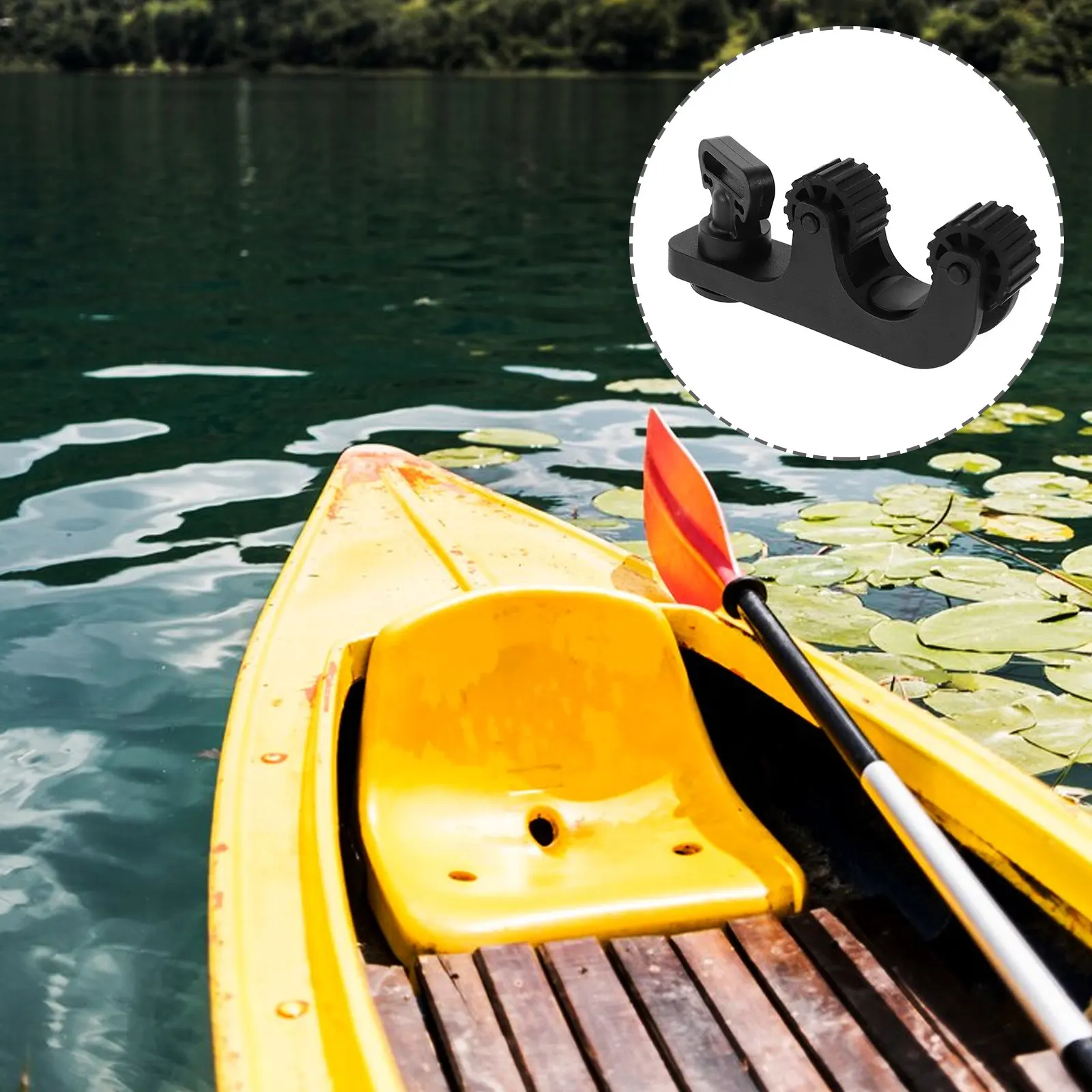 

Kayak Paddle Holder Track Mount Design Sturdy Plastic Fishing Rod Support Kayaks Inflatable Boats Accessories Boat Rod Holder