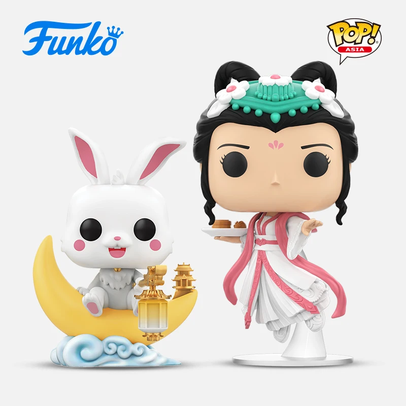 

10cm Funko Pop Asia Chang'E Moon Rabbit Series Anime Model Handmade Cultural And Creative Toy Ornaments Collectible Birthday Gif