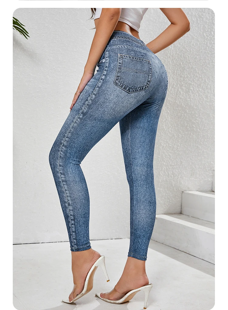 Non-denim Retro Leggings Women Sport Slim Tights Leggings Fitness High Waist Pants Clothing Workout Running Quick Dry Leggings