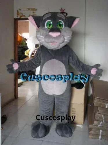 Christmas Adult Cute Deluxe Talking Cat Cartoon Mascot Costume For Sale Christmas Fancy Dress Halloween Mascot Costume Perfor