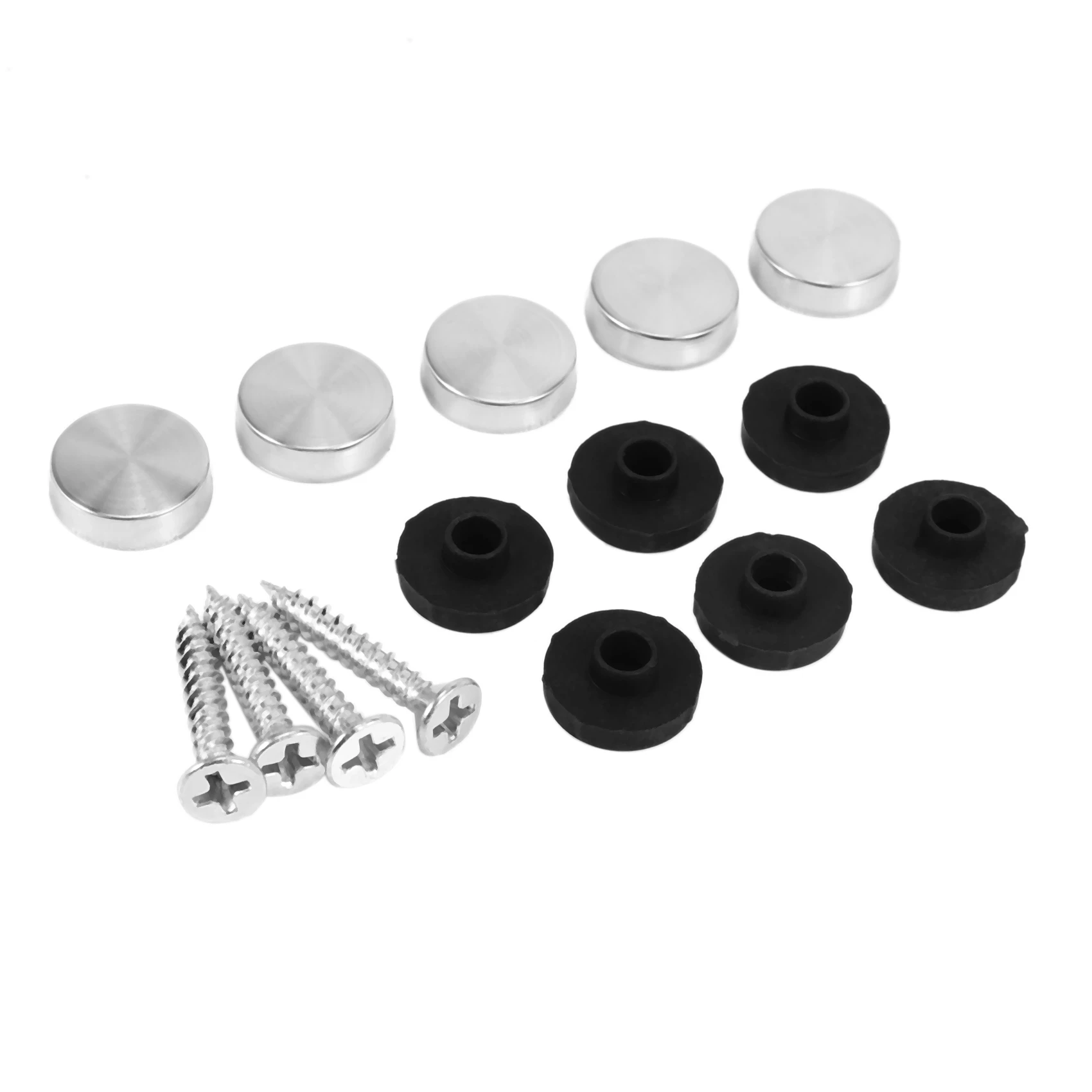 8 Pcs 14mm Dia Stainless Steel Decorative Mirror Screw Cap Nails