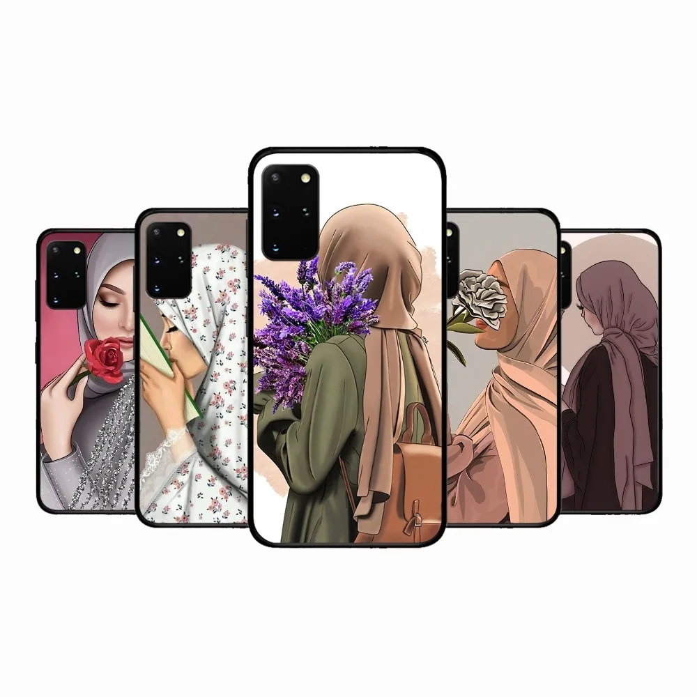 Capa de Telefone Hijab muçulmano para Samsung, menina árabe, capa para Samsung S 9, 10, 20, 21, 22, 23, 30, 23, Ultra FE, S10Lite