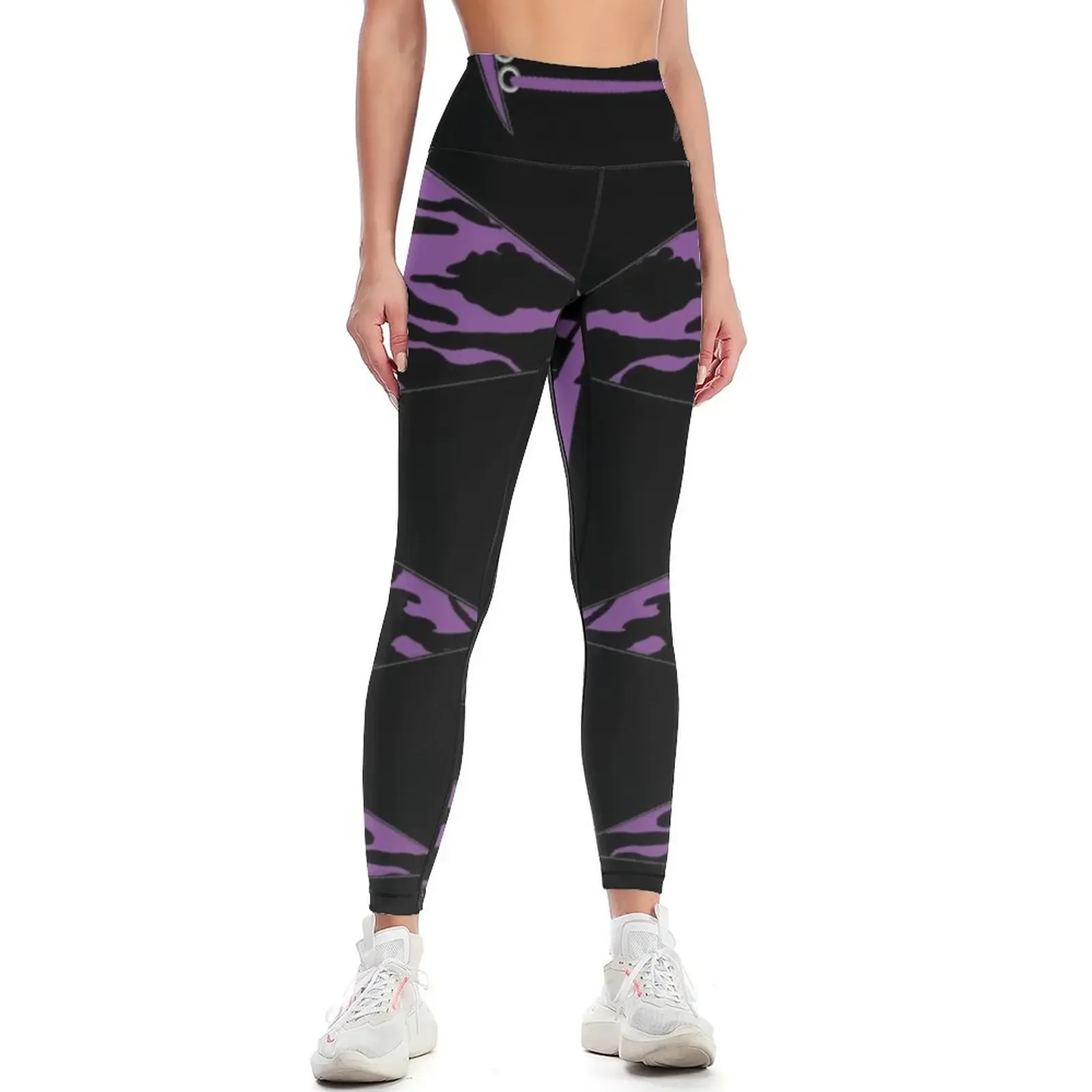 

Purple Heavy Metal Spandex Style Leggings Tight fitting woman jogging pants Womens Leggings