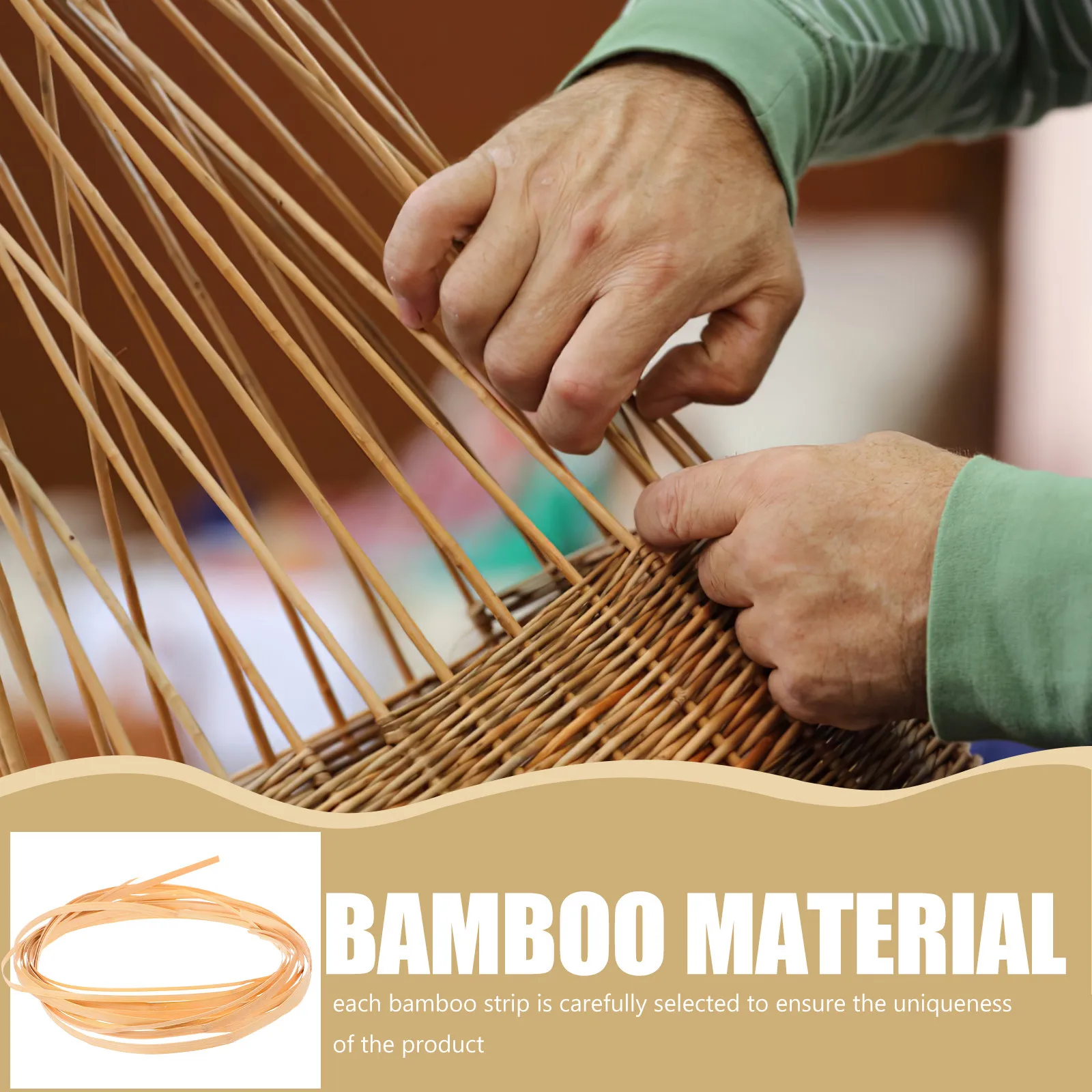 

4 Rolls Natural Rattan Weaving Strips Sustainable Wood Cane Material Ideal for Wedding Ceremony Decor DIY Basket Chair Repair