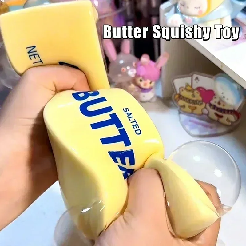 

Simulated Squeeze Butter Stress-relieving-toys Squishy Fake Baozi Fun Pinch Uncompressed Fidget Toys Popular Children Favor Gift