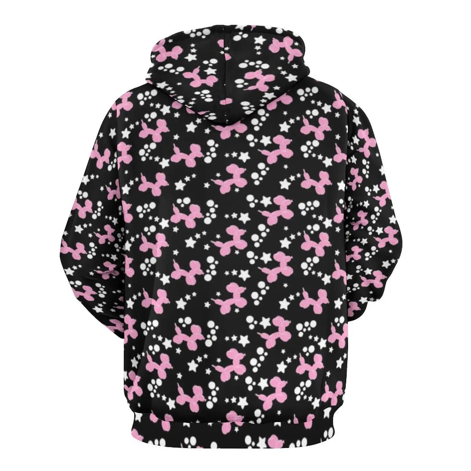 Sudadera con capucha con estampado de estrellas para hombre y mujer, suéter informal de manga larga con estampado de perro, globo rosa, Y2k, talla grande 5XL 6XL