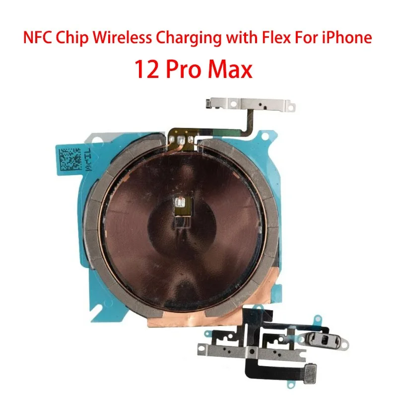 العلامة التجارية اللاسلكية شحن رقاقة لفائف NFC مع زر حجم الطاقة فليكس آيفون 12 ميني برو ماكس شاحن لوحة ملصق فليكس
