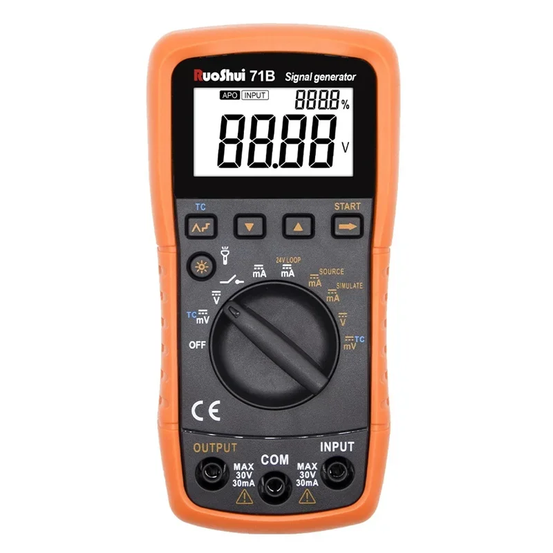 

RuoShui 71B Signal Generator Thermocouple Current Voltage Portable Process Calibrator 4-20mA Analog Transmitter Source Simulator