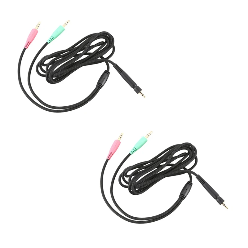 2X Replacement Cable For Sennheiser G4ME ONE GAME ZERO 373D GSP 350 / GSP 500 / GSP 600 Headphones(PC Version 2 Meters)