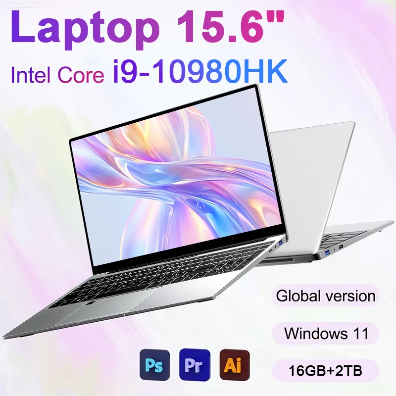 ACEKAMAS 2026 Portátil de 15.6 Pulgadas con Intel Core i9 10980HK, Windows 11 Pro, 16 GB de RAM DDR4, 1 TB de SSD, Ordenador Portátil para Juegos