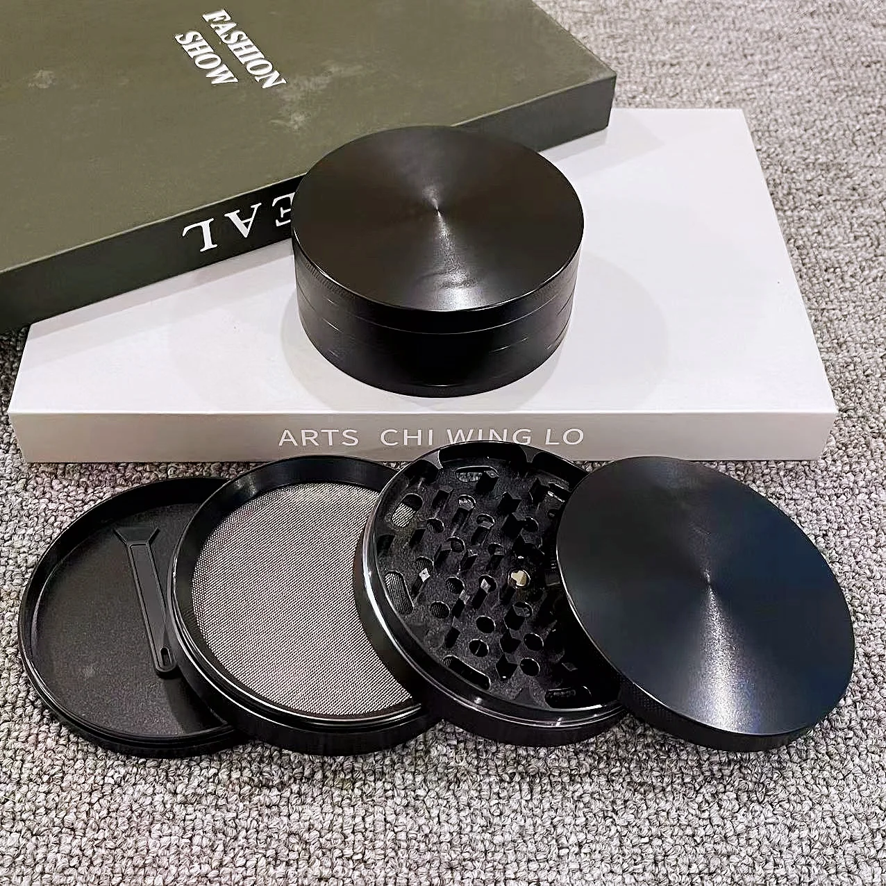 3.9 بوصة مطحنة أعشاب معدنية برعم دليل الفلفل الملح هاون مدقة مطحنة التوابل كبيرة التبغ الخام طاحونة العشب اكسسوارات السجائر