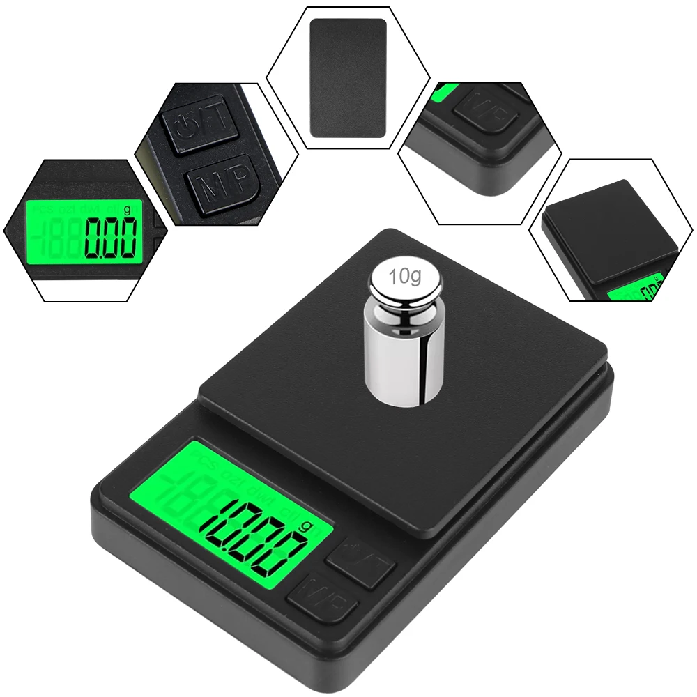 Lcd Backlight Elektronische Weegschaal Draagbare Weegtool Mini Digitale Pocket Weegschaal Hoge Precisie Sieraden Schaal 100G/200G 0.01G