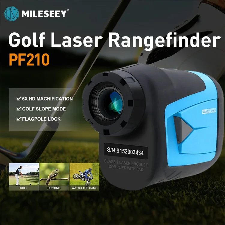 Mileseey PF210 Medidor de alcance de longa distância 600M Golf Digital Golf Laser Rangefinder