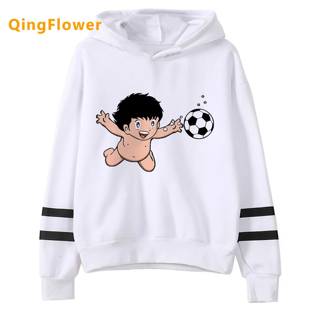 Captain Tsubasa hoodies women vintage streetwear Kawaii Korean style Hood women Winter  Pullover