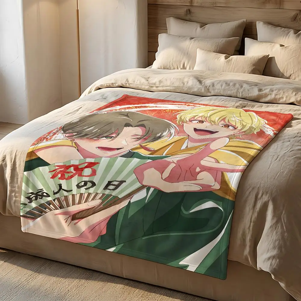 Manga Tamon's B-Side Throw Short Plush Throw Blanket Soft Skin-Friendly Multi-Scene Home Office