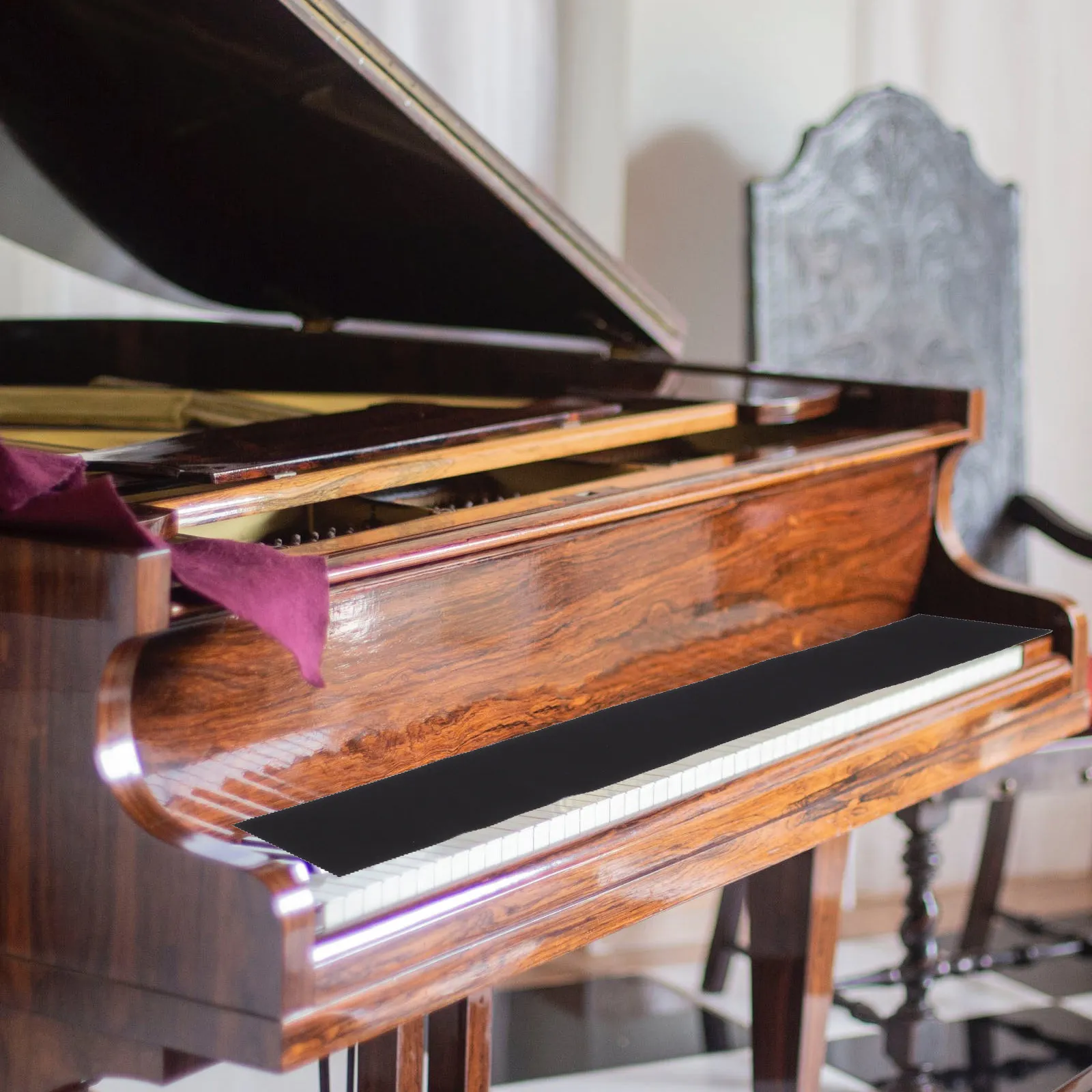 

Чехол для клавиатуры пианино: гладкий, прочный, из войлочной ткани, с высокой устойчивостью к складкам, полная защита клавиш, предотвращение загрязнений и износа, расширенная защита клавиш.