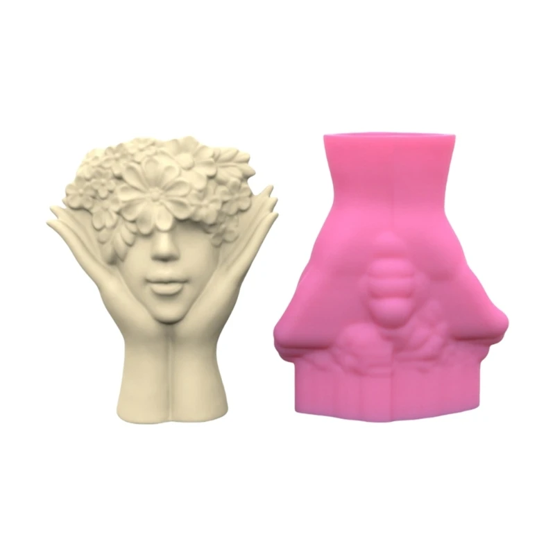 

Silicone Ornament Moulds Silicone Vase Molds Flower Human Flexible Crafting Moulds Silicone Texture Craft Moulds